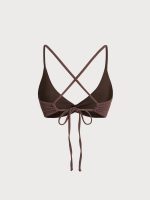 Coffee Twist Backless Bikini Top - Image 7