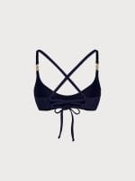 Navy Gold-Accented Bikini Top - Image 9