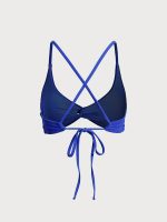 Blue Twist Backless Bikini Top - Image 6