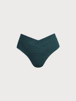 Dark Green V Cut Plus Size Bikini Bottom - Image 5