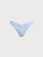 Light Blue Bloom Textured Bikini Bottom - Image 6