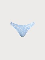 Light Blue Textured Full Coverage Bikini Bottom - Image 7