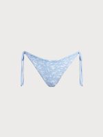 Light Blue Textured Tie Bikini Bottom - Image 5