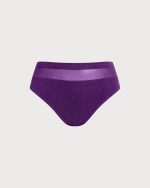 Purple Mesh Plus Size Bikini Bottom - Image 6