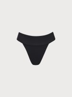 Black Wide Waistband Bikini Bottom - Image 6