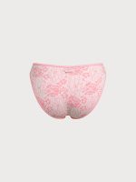 Pink Floral Textured Bikini Bottom - Image 7
