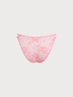 Pink Textured Cutout Bikini Bottom - Image 7