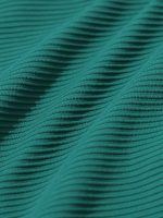 Green Contrast Trim V-Cut Full Coverage Bikini Bottom - Image 8