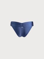 Blue Ruched Bikini Bottom - Image 6