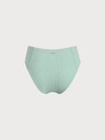 Cyan Ribbed Seam Full Coverage Bikini Bottom - Image 6