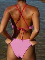 Red-Pink Reversible Bikini Bottom - Image 2