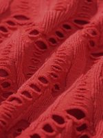 Red Textured High Cut Bikini Bottom - Image 10