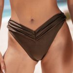 Dark Coffee Ruched Bikini Bottom
