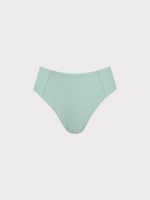 Cyan Ribbed Seam Full Coverage Bikini Bottom - Image 5