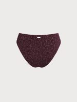 Dark Coffee Textured Cutout Bikini Bottom - Image 9