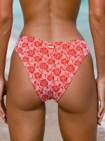 Red Rose Textured Bikini Bottom - Image 2