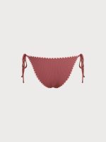Brick Red Tie Stitch Bikini Bottom - Image 8