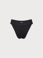 Black Wide Waistband Bikini Bottom - Image 7