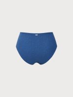 Blue Lurex Plus Size Bikini Bottom - Image 6