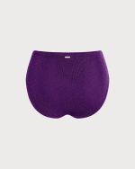Purple Mesh Plus Size Bikini Bottom - Image 7