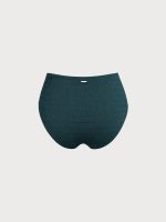 Dark Green V Cut Plus Size Bikini Bottom - Image 6
