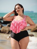 Black Ruched Plus Size Bikini Bottom - Image 3