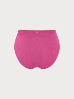 Pink Textured V Cut Plus Size Tankini Bottom - Image 6