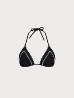 Black Stitch Triangle Bikini Top - Image 6