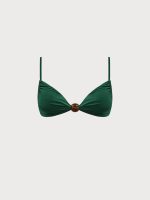 Dark Green X Cross Bikini Top - Image 7