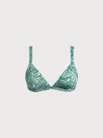 Green Textured V Neck Bikini Top - Image 6