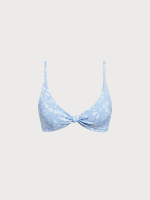 Light Blue Bloom Textured Bikini Top - Image 5