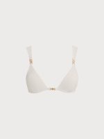 Off White Gold-Accented Bikini Top - Image 4