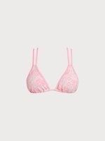Pink Textured Strappy Bikini Top - Image 6