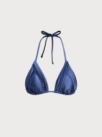 Blue Ruched Bikini Top - Image 5