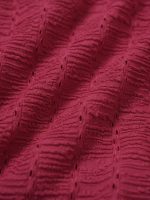 Red Textured Halter O-Ring Bikini Top - Image 9