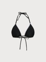 Black Stitch Triangle Bikini Top - Image 7