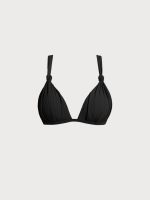 Black Ruched Knot Bikini Top - Image 5