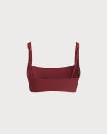 Wine Red Cutout Bikini Top - Image 7