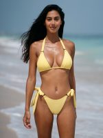 Yellow Tie O-Ring Bikini Top - Image 6