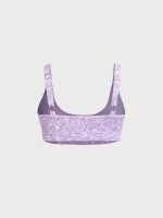 Purple Textured Cut Out Bikini Top - Image 7