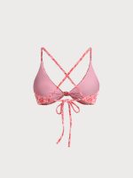 Red Rose Textured Twist Bikini Top - Image 7