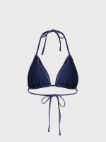 Blue Ruched Bikini Top - Image 6