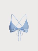 Light Blue Bloom Textured Bikini Top - Image 6
