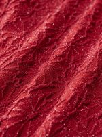 Wine Red Textured Cutout Accented Bikini Top - Image 9