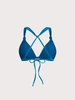 Blue Ruched Knot Bikini Top - Image 6
