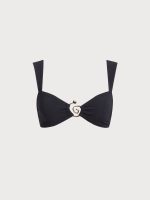 Black Spiral-Bow Bikini Top - Image 7