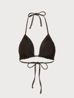 Dark Coffee Ruched Bikini Top - Image 9