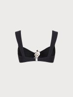 Black Spiral-Bow Bikini Top - Image 8