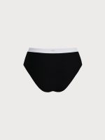 Black Natural Waisted Plus Size Bikini Bottom - Image 5