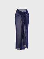 Blue Glitter Plus Size Cover-up - Image 5